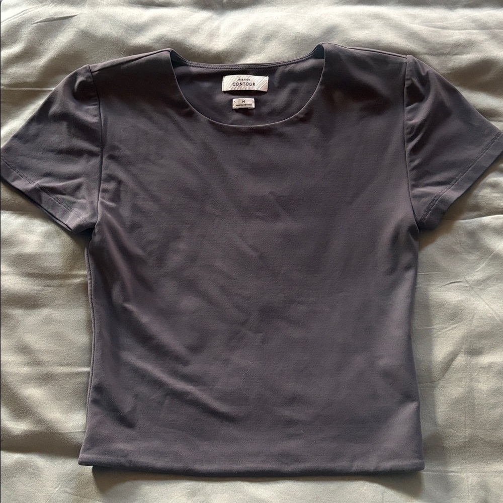 Babaton Short-Sleeve Contour Tee in Gray